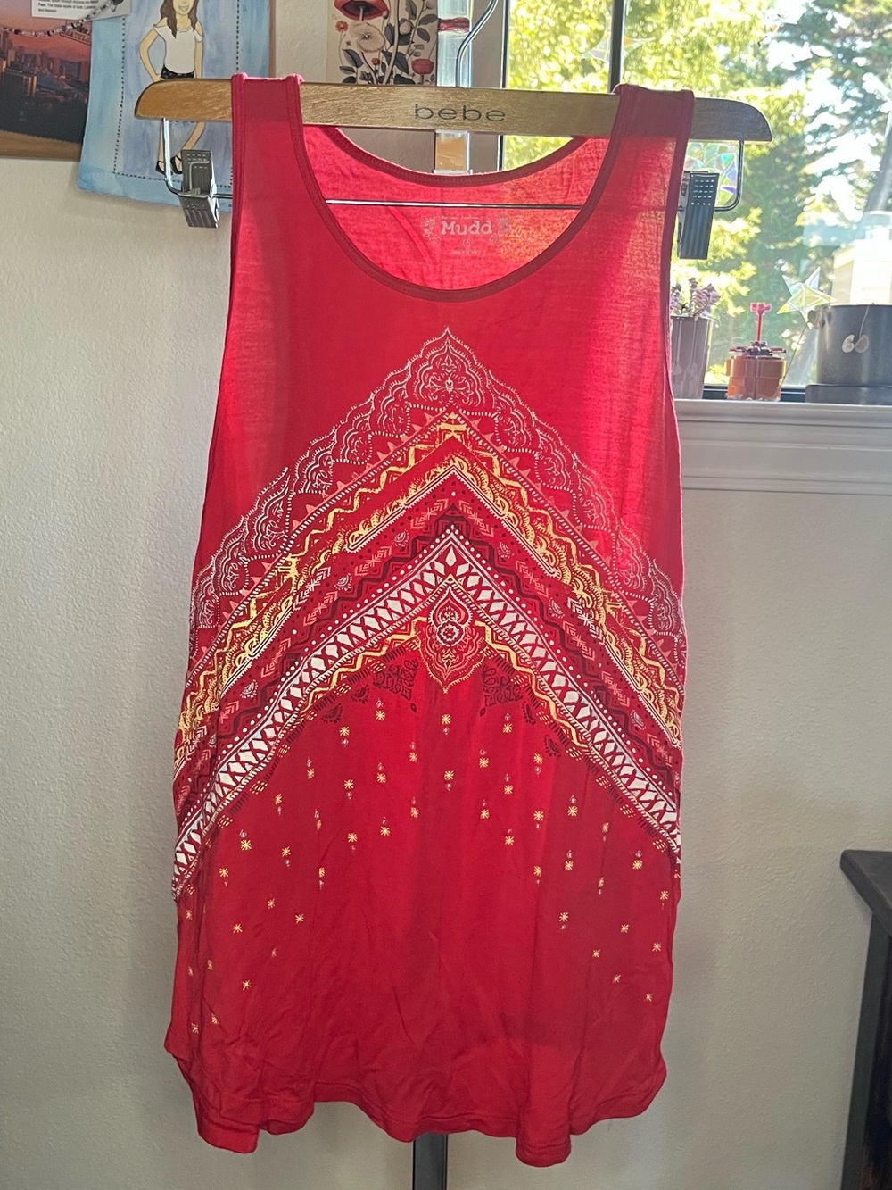 Mudd Bright Red Scoop Neck Tank